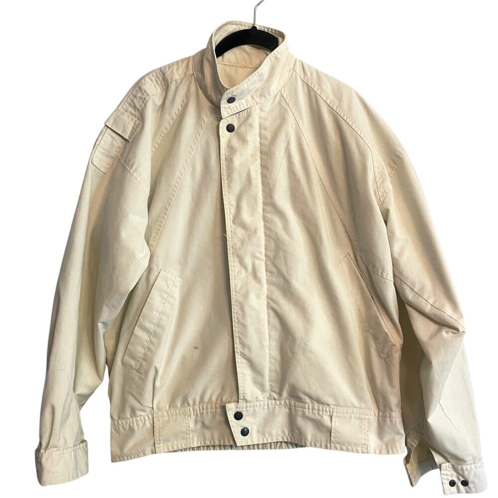 Vintage Urban Equipment Cotton Bomber Jacket Off-White M L See Listing